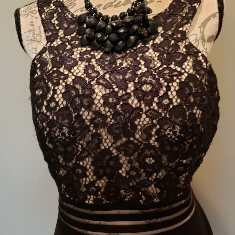 NWT Black Formal Dress Jrs large/ Ladies Medium - Picture 5 of 8